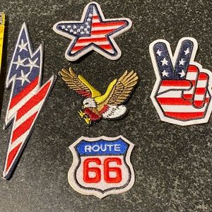 Americana Embroidered Sticker Patch Set NWT